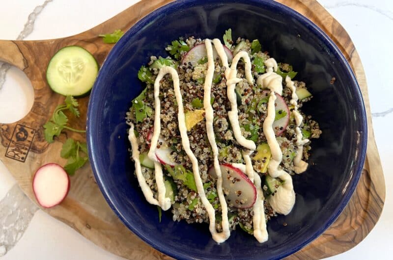 Quinoa Salad with Cashew Lime Butter