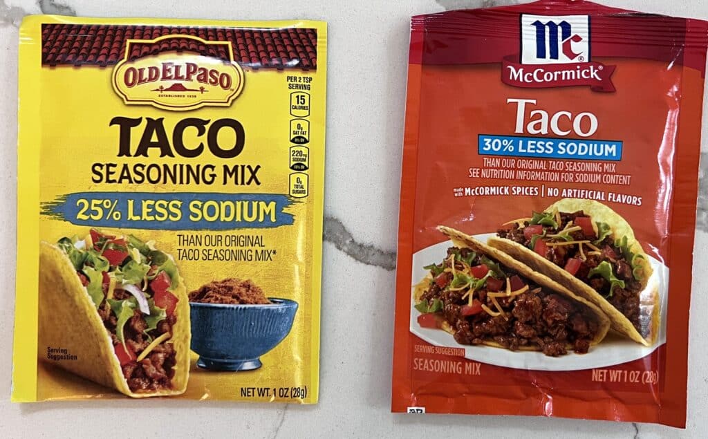 Old El Paso 25% Less Sodium Taco Seasoning Mix 1oz Packet