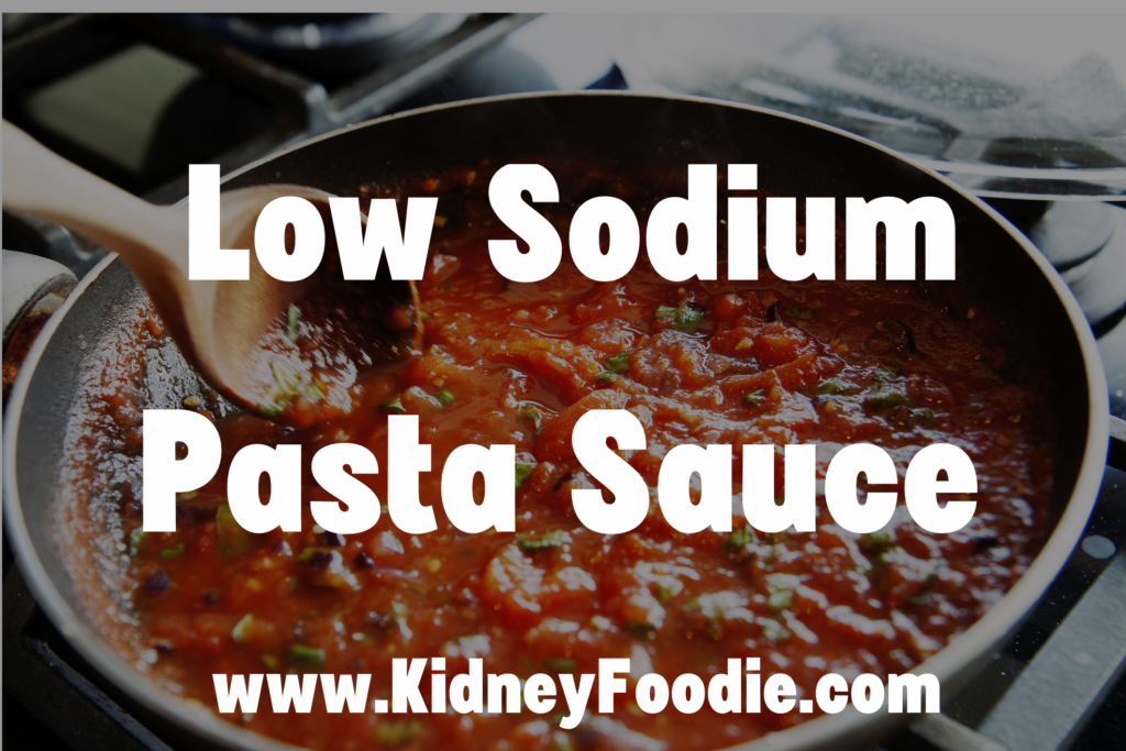 low sodium pasta sauce