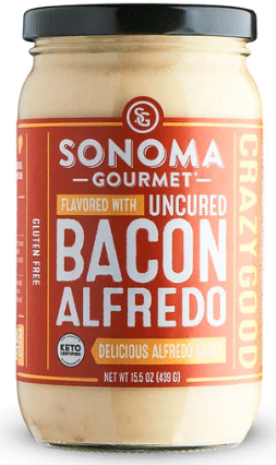 sonoma gourmet bacon alfredo low sodium pasta sauce