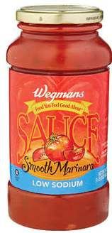 wegman's low sodium pasta sauce