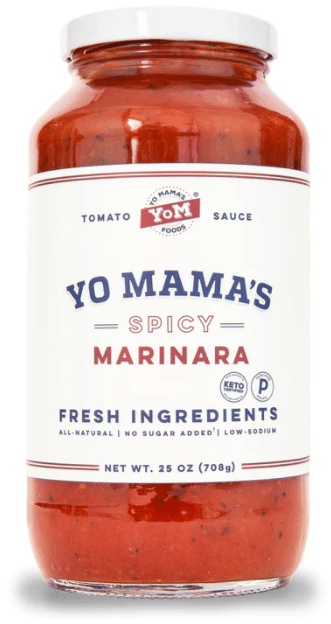 yo mama spicy marinara low sodium pasta sauce