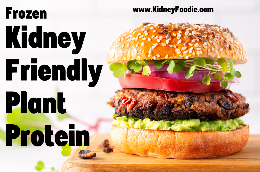frozen kidney friendly plant based protein kidney friendly veggie burger