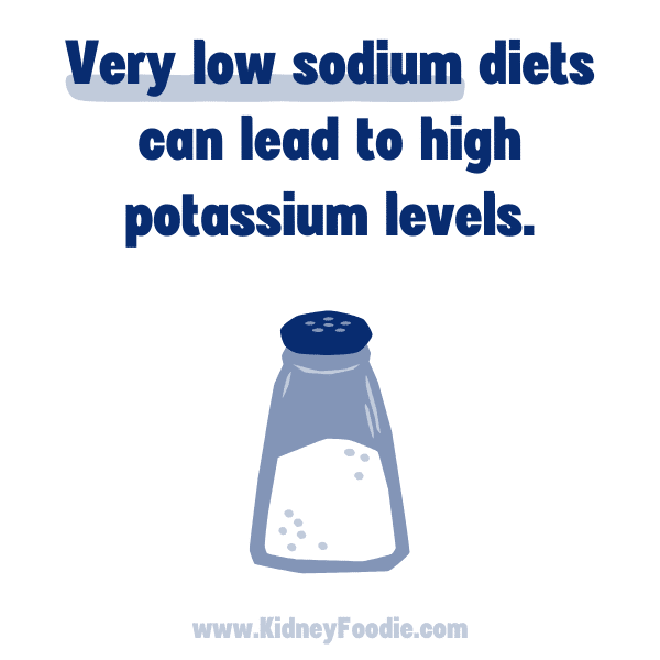 Very low sodium diets and high potassium levels